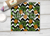 Pineapple on Chevron Background Patterned Adhesive Vinyl 059